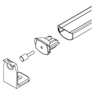 Luxaflex fixeerbeugel 16mm & 25 mm 